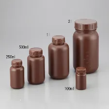 HDPE amber bottle (wide-mouth) - Plastic bottles and vials - 1122221116