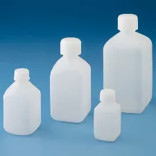 HDPE square bottle (narrow-mouth) - Plastic bottles and vials - 1122221113