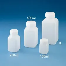 HDPE square bottle (wide-mouth) - Plastic bottles and vials - 1122221114