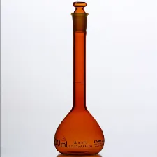 Volumetric flask with glass stopper amber class A - Volumetric flasks for liquid measurement - 1112131103 - Image 1