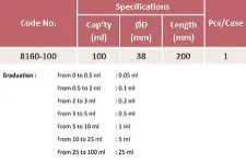 Centrifuge cylindrical shape 100ml 8160-100 - Low-expansion glass - 1112128115101 - Image 2