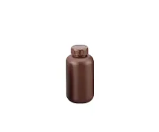 HDPE amber bottle (wide-mouth) 1L 1032-24 - Wide-neck amber HDPE bottle - 1122221116151 - Image 1