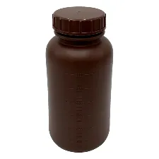 HDPE amber bottle (wide-mouth) 3L 1032-06 - Wide-neck amber HDPE bottle - 1122221116182 - Image 1