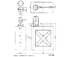 HDPE flat square can 3L 1041-02 - Flat HDPE can with handle - 1122223110111 - Image 3