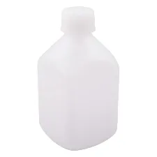 HDPE square bottle (narrow-mouth) 250mL 1029-02 - Narrow-neck square HDPE bottle - 1122221113111 - Image 1
