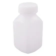 HDPE square bottle (wide-mouth) 250mL 1030-02 - Wide-neck square HDPE bottle - 1122221114111 - Image 1