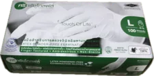 Latex medical gloves powder free green box LF-L - Rubber gloves for medical & lab use - 6004612100121