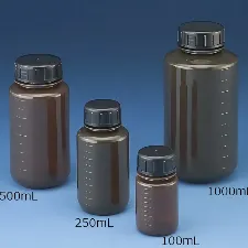 PP amber bottle 500mL JP-500A 1102-04 - Amber PP UV bottle - 1122221102121 - Image 1