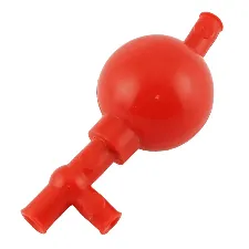 Rubber pipettor 50mL red C43960015RE 2-834-03 - 3-valve rubber pipetter - 3012616100101 - Image 1