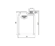 Square bottle, flat type approx. 1000 mL 1-4638-1 - Flat square bottle - 3012221103111 - Image 2