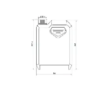 Square bottle, flat type 2200 mL 1-4638-13 - Flat square bottle - 3012221103121 - Image 2