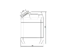 Square bottle, flat type approx. 4800 mL 1-4638-1 - Flat square bottle - 3012221103131 - Image 2