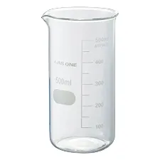 Tall beaker 500mL TFB500 - Glass beaker/cup for lab general use - 3012120101131