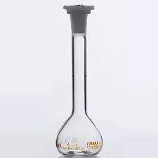 Volumetric flask p stopper w neck 50mL 5645-50-WN - Low-expansion glass - 1112131104111 - Image 1