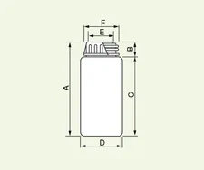 Wide-mouth bottle 500mL, PP 5-002-54 - Wide-mouth PP bottle - 3012221100132 - Image 3